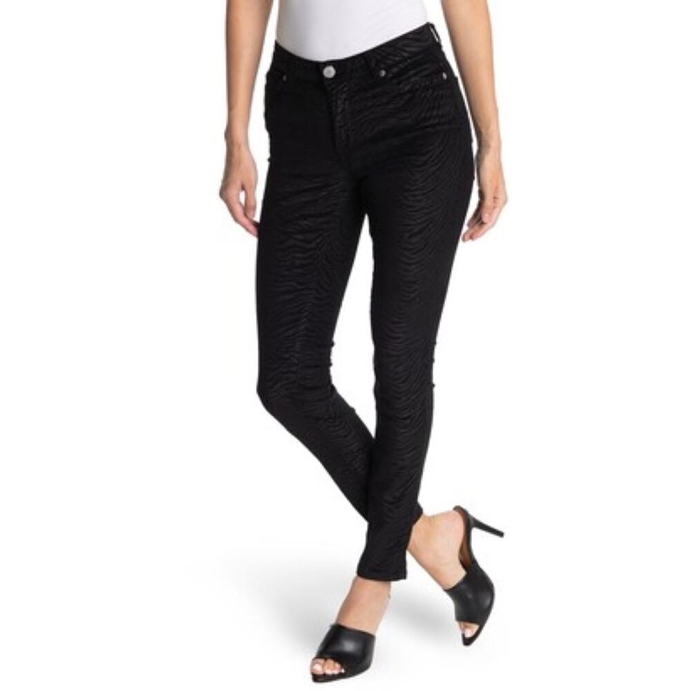 Ted Baker‎ Skinny Jeans Black Zebra Printed Size 28